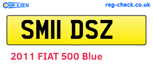 SM11DSZ are the vehicle registration plates.