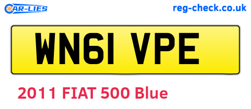 WN61VPE are the vehicle registration plates.
