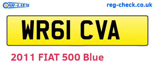 WR61CVA are the vehicle registration plates.