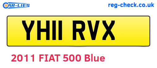 YH11RVX are the vehicle registration plates.