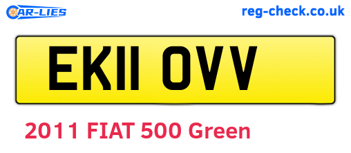 EK11OVV are the vehicle registration plates.