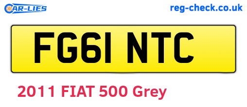 FG61NTC are the vehicle registration plates.