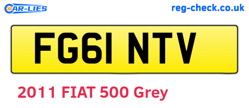 FG61NTV are the vehicle registration plates.