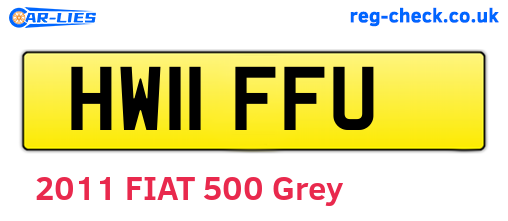 HW11FFU are the vehicle registration plates.