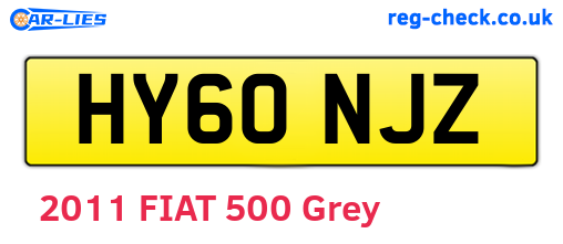 HY60NJZ are the vehicle registration plates.