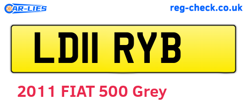 LD11RYB are the vehicle registration plates.