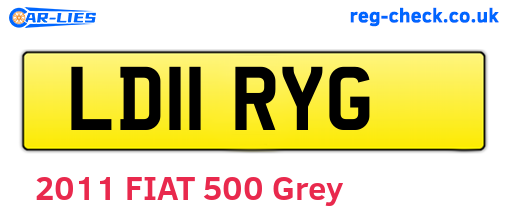 LD11RYG are the vehicle registration plates.