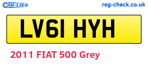 LV61HYH are the vehicle registration plates.