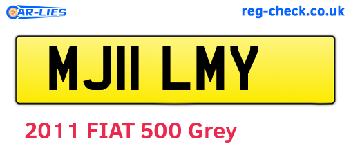 MJ11LMY are the vehicle registration plates.