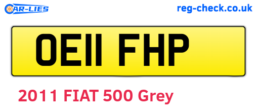 OE11FHP are the vehicle registration plates.