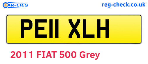 PE11XLH are the vehicle registration plates.
