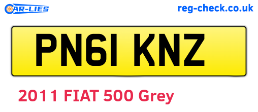 PN61KNZ are the vehicle registration plates.