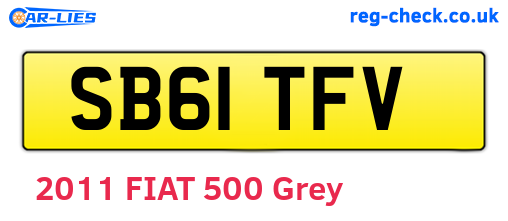 SB61TFV are the vehicle registration plates.