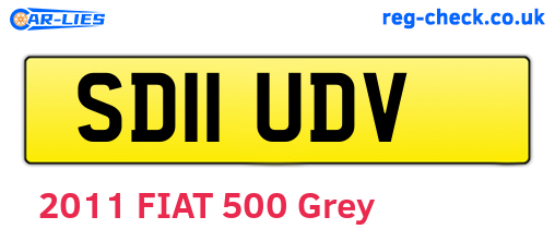 SD11UDV are the vehicle registration plates.