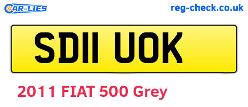 SD11UOK are the vehicle registration plates.