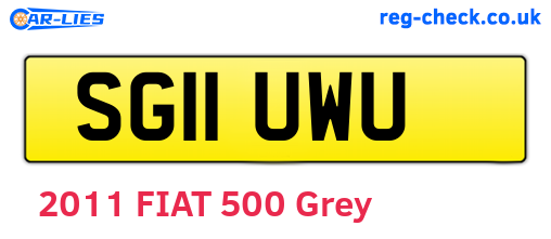 SG11UWU are the vehicle registration plates.
