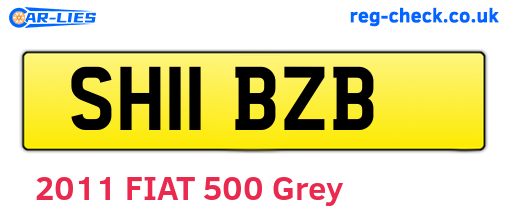 SH11BZB are the vehicle registration plates.