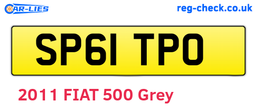 SP61TPO are the vehicle registration plates.