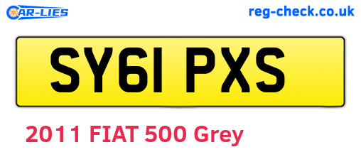 SY61PXS are the vehicle registration plates.