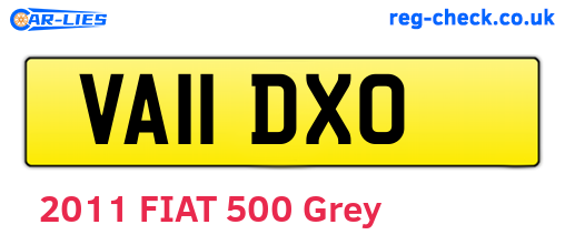 VA11DXO are the vehicle registration plates.