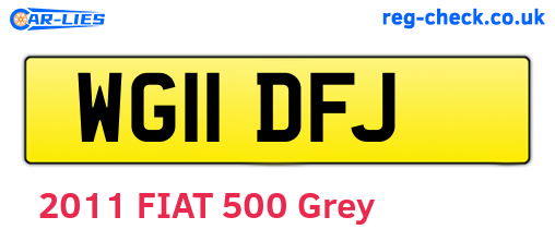 WG11DFJ are the vehicle registration plates.