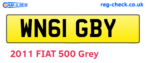 WN61GBY are the vehicle registration plates.