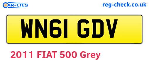 WN61GDV are the vehicle registration plates.