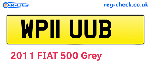 WP11UUB are the vehicle registration plates.