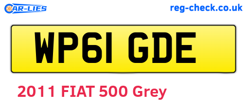 WP61GDE are the vehicle registration plates.