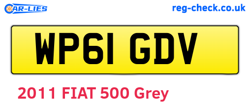 WP61GDV are the vehicle registration plates.
