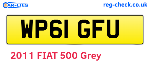 WP61GFU are the vehicle registration plates.