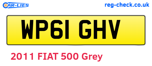 WP61GHV are the vehicle registration plates.