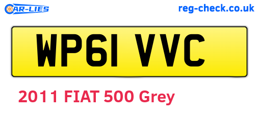 WP61VVC are the vehicle registration plates.