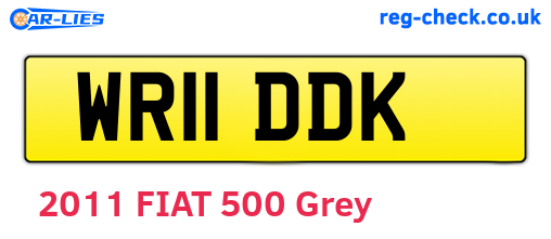 WR11DDK are the vehicle registration plates.