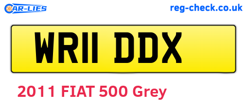 WR11DDX are the vehicle registration plates.