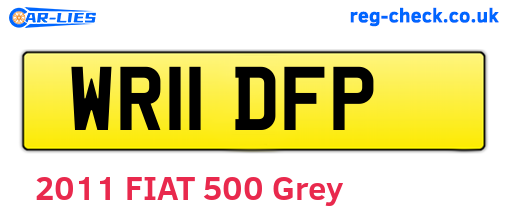 WR11DFP are the vehicle registration plates.