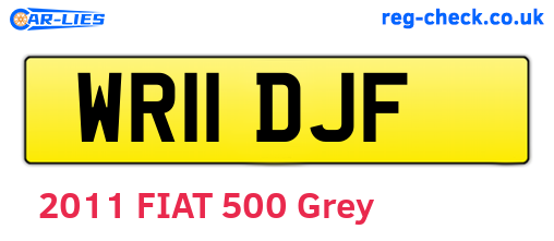 WR11DJF are the vehicle registration plates.