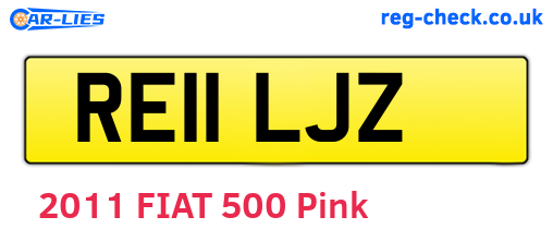 RE11LJZ are the vehicle registration plates.