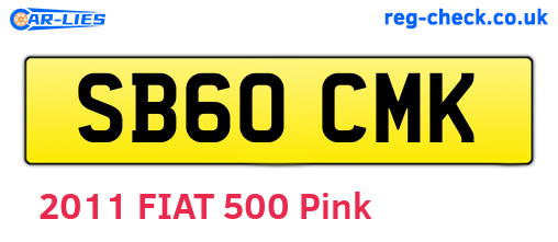 SB60CMK are the vehicle registration plates.