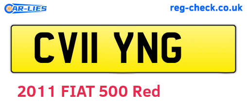 CV11YNG are the vehicle registration plates.