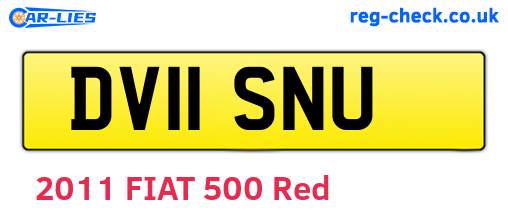 DV11SNU are the vehicle registration plates.