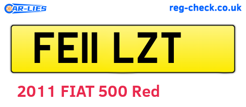 FE11LZT are the vehicle registration plates.