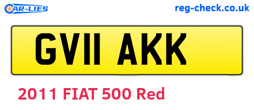 GV11AKK are the vehicle registration plates.