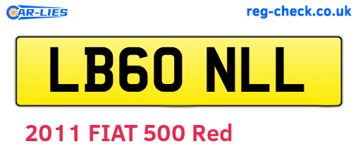 LB60NLL are the vehicle registration plates.