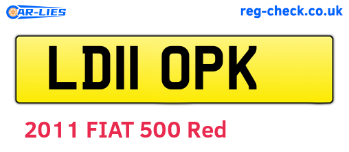 LD11OPK are the vehicle registration plates.