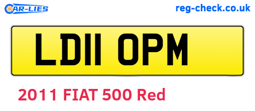 LD11OPM are the vehicle registration plates.