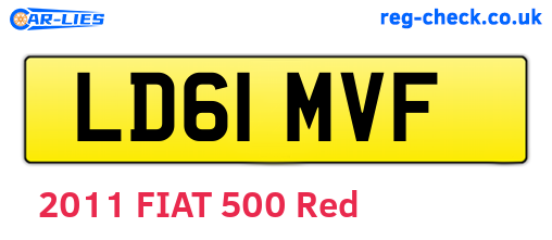 LD61MVF are the vehicle registration plates.
