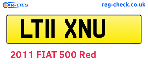 LT11XNU are the vehicle registration plates.