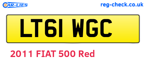 LT61WGC are the vehicle registration plates.