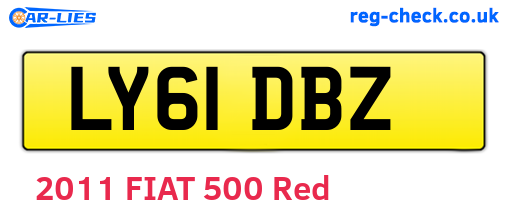 LY61DBZ are the vehicle registration plates.